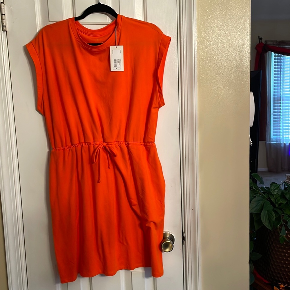 NWT Orange Dress with Pockets Size XL